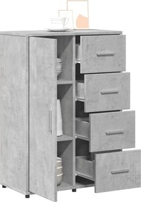 vidaXL Ντουλάπι Γκρι Σκυροδέματος 60x31x84 εκ. Επεξεργασμένο Ξύλο