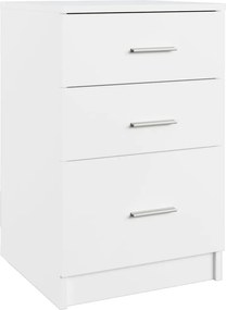 vidaXL Κομοδίνο Λευκό 40 x 40 x 63 εκ. από Επεξεργασμένο Ξύλο