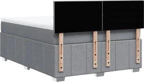 vidaXL Κρεβάτι Boxspring με Στρώμα Αν. Πράσινο 160x200εκ Υφασμάτινο