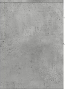 vidaXL Ντουλάπι Μπάνιου Στενό με Ροδάκια Γκρι Σκυρ. Επεξ. Ξύλο