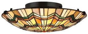 Πλαφονιέρα Φωτιστικό Οροφής 2xE27 Μπρονζέ Tiffany Alcott QZ-ALCOTT-F Elstead Lighting QZ-ALCOTT-F Μπρονζέ