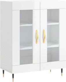 vidaXL Ντουλάπι Γυαλιστερό Λευκό 69,5x34x90 εκ. Επεξεργασμένο Ξύλο