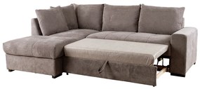 BILL ΚΑΝΑΠΕΣ ΚΡΕΒΑΤΙ ΓΩΝΙΑ ΑΡΙΣΤΕΡΗ TAUPE 241x173x94 - 70-0413