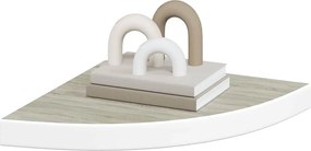 vidaXL Ράφια Τοίχου Γωνιακά 4 τεμ. Δρυς/Λευκό 35x35x3,8 εκ από MDF