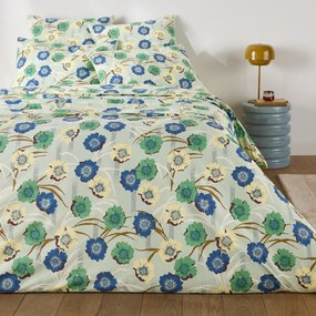 Μαξιλαροθήκη από βαμβακερό περκάλι με φλοράλ σχέδιο, MOWAN