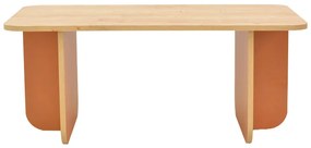 Τραπέζι Bοca  σε oak-κεραμιδί απόχρωση 100x60x42εκ