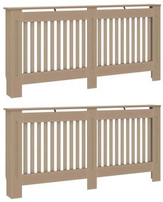 vidaXL Καπάκι Καλοριφέρ 2 pcs Καφέ 172 x 19 x 81.5 cm