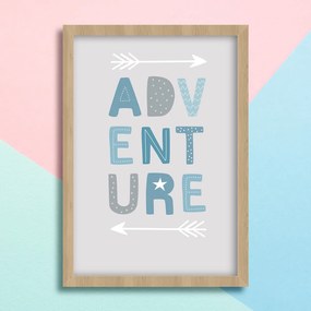 Παιδικό ξύλινο κάδρο 23x32cm Adventure KD430