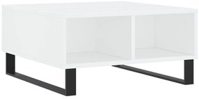 vidaXL Τραπεζάκι Σαλονιού Λευκό 60 x 60 x 30 εκ. Επεξεργασμένο Ξύλο