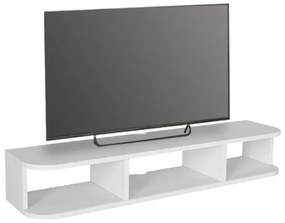 Έπιπλο τηλεόρασης επιτοίχιο Bask Megapap με LED χρώμα λευκό 120x29,6x19,2εκ. - GP042-0307,1