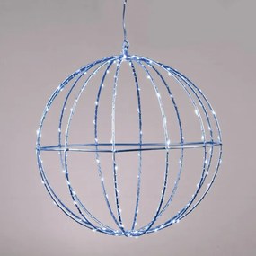 Διακοσμητικό LED 3D Silver Ball-Διάμετρος: 30 εκ.-Blue