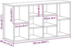 vidaXL Παπουτσοθήκη Sonoma Δρυς 103 x 30 x 55 εκ. από Επεξ. Ξύλο