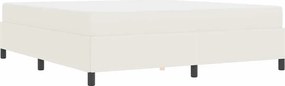 vidaXL Σκελετός Κρεβατιού με στρώμα Κρεμ 180 x 200 cm ύφασμα