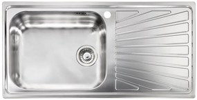 Kitchen Sink Stainless Steel Sanitec Cometa Inset 100x50 cm Αριστερή γούρνα