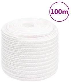 vidaXL Σχοινί Ναυτιλίας Ολόλευκο 18 χιλ. 100 μ. από Πολυπροπυλένιο