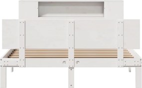 vidaXL Κρεβάτι Βιβλιοθήκη Χωρίς Στρώμα 140x200 εκ Μασίφ Ξύλο Πεύκο