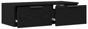 vidaXL Μαύρος δρυός τοίχου ντουλάπα 68x30x20 εκ. από κατασκευασμένο ξύλο