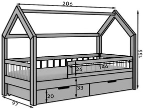 Παιδικό κρεβάτι Luca-Fusiko-90 x 200
