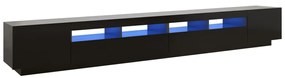 vidaXL Έπιπλο Τηλεόρασης με LED Μαύρο 300 x 35 x 40 εκ.