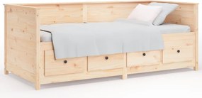 vidaXL Κρεβάτι ημέρας χωρίς στρώμα 75x190 cm Στερεό ξύλο πεύκο