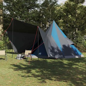 vidaXL Οικογενειακή Τέντα Tipi Μπλε για 12 Άτομα, Αδιάβροχη