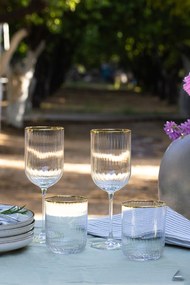 Glass Set (4 Pieces) Adore 350 Gold
Transparent