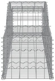 vidaXL Συρματοκιβώτια Τοξωτά 8 τεμ. 300x50x40/60 εκ. Γαλβαν. Ατσάλι