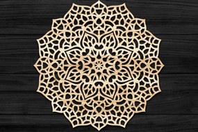 Σετ των 2 Intra απο ξύλο plywood 3mm-4mm πάχος 3D Mandala για Cricut Δίασταση 30x30 cm INTRAFABR-73485918