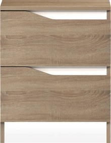 Κομοδίνο Verena pakoworld sonoma-λευκό 40x40x50εκ