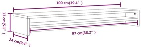 vidaXL Βάση Οθόνης Καπνιστή Δρυς 100x24x13 εκ. από Επεξεργασμένο Ξύλο