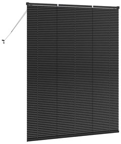 vidaXL Ρολό Παραθύρου με κουρτίνες Μαύρο Αλουμίνιο