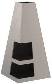 vidaXL Φλόγιστρο με Αποθήκευση Ξύλων 50x50x100 εκ. Ανθεκτικός Χάλυβας