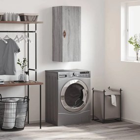 vidaXL Ντουλάπι Τοίχου Γκρι Sonoma 34,5 x 34 x 90 εκ.