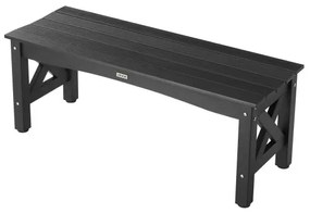 VEVOR Outdoor Bench Patio Bench 113 cm Weatherproof Plastic Frame 272 kg Black