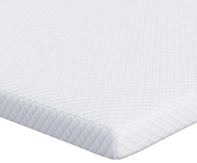 vidaXL Στρώμα επικάλυψης Λευκό 90 x 190 cm Υφασμα Jacquard