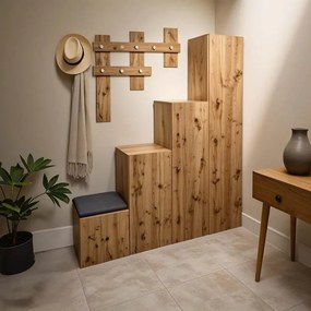 Έπιπλο εισόδου Nenich σε sonoma απόχρωση 150x37x180εκ 150x37x180 εκ.
