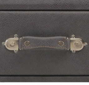 vidaXL Τραπεζάκι Σαλονιού Γκρι 80 x 40 x 46 εκ. από Συνθετικό Δέρμα