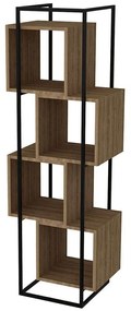 Ραφιέρα Δαπέδου Prada 875ZNA3657 52x38x160cm Walnut-Black