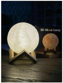 Φωτιστικό Επιτραπέζιο 3D Moon Lamp 15 cm
