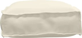 vidaXL Μαξιλάρι Ύφασμα Όξφορντ Κρεμ 60 x 40 x 8 εκ.
