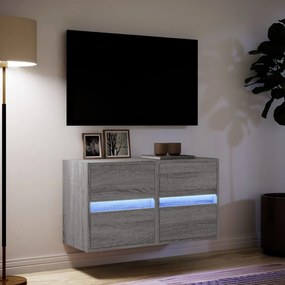 ΈΠΙΠΛΑ ΤΟΙΧΟΥ ΤΗΛ. ΜΕ LED 2 ΤΕΜ. ΓΚΡΙ SONOMA 41X31X45 ΕΚ. 852282