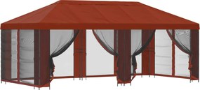 vidaXL Κιόσκι με Πλαϊνές Τοίχους 6 x 3 m Τερακότα