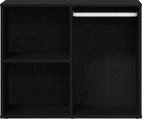 vidaXL Καλλυντικό Ντουλάπι με ράφι Μαύρη Οξυά 80 x 40 x 65 εκ.