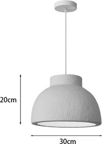 Φωτιστικό οροφής led Jenila pakoworld E27 ps λευκό Φ30x20εκ