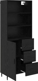 vidaXL Highboard 2 pcs Μαύρη Οξυά 69,5 x 34 x 180 εκ.