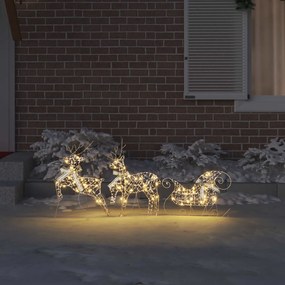 vidaXL LED Ελάφια με 60 LED 3 pcs Θερμό λευκό PET