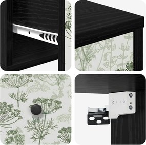 vidaXL Τοίχου κομοδίνο GOTHA Μαύρη Δρυς 36 x 33 x 25 εκ.