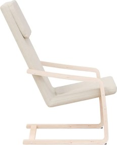 vidaXL Πολυθρόνα Relax Κρεμ Υφασμάτινη