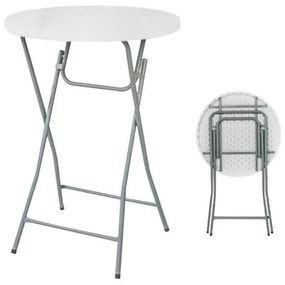 Τραπέζι Catering Γκρι/Λευκό Μέταλλο/HDPE Φ81x110cm