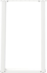 vidaXL Πόδια Τραπεζαρίας σε Σχήμα U 2 τεμ. Λευκά 60x(72-73) εκ. Ατσάλι